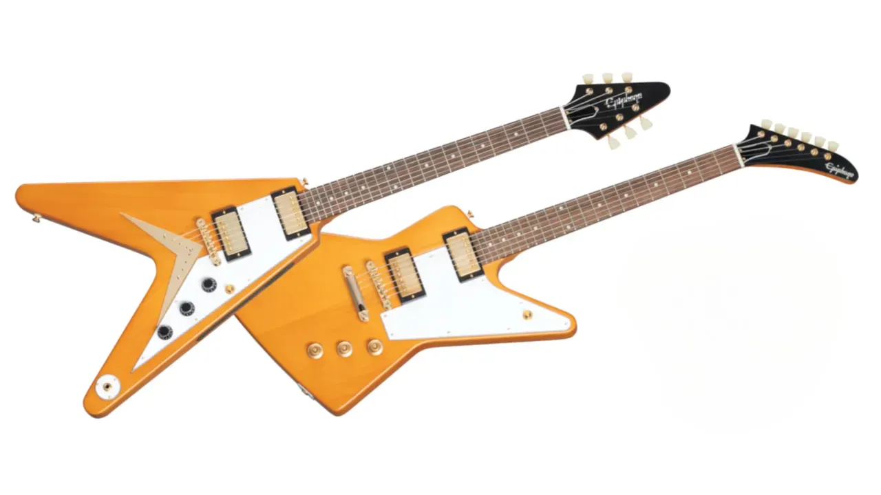 Электрогитара Epiphone 1958 Korina Flying V и Explorer