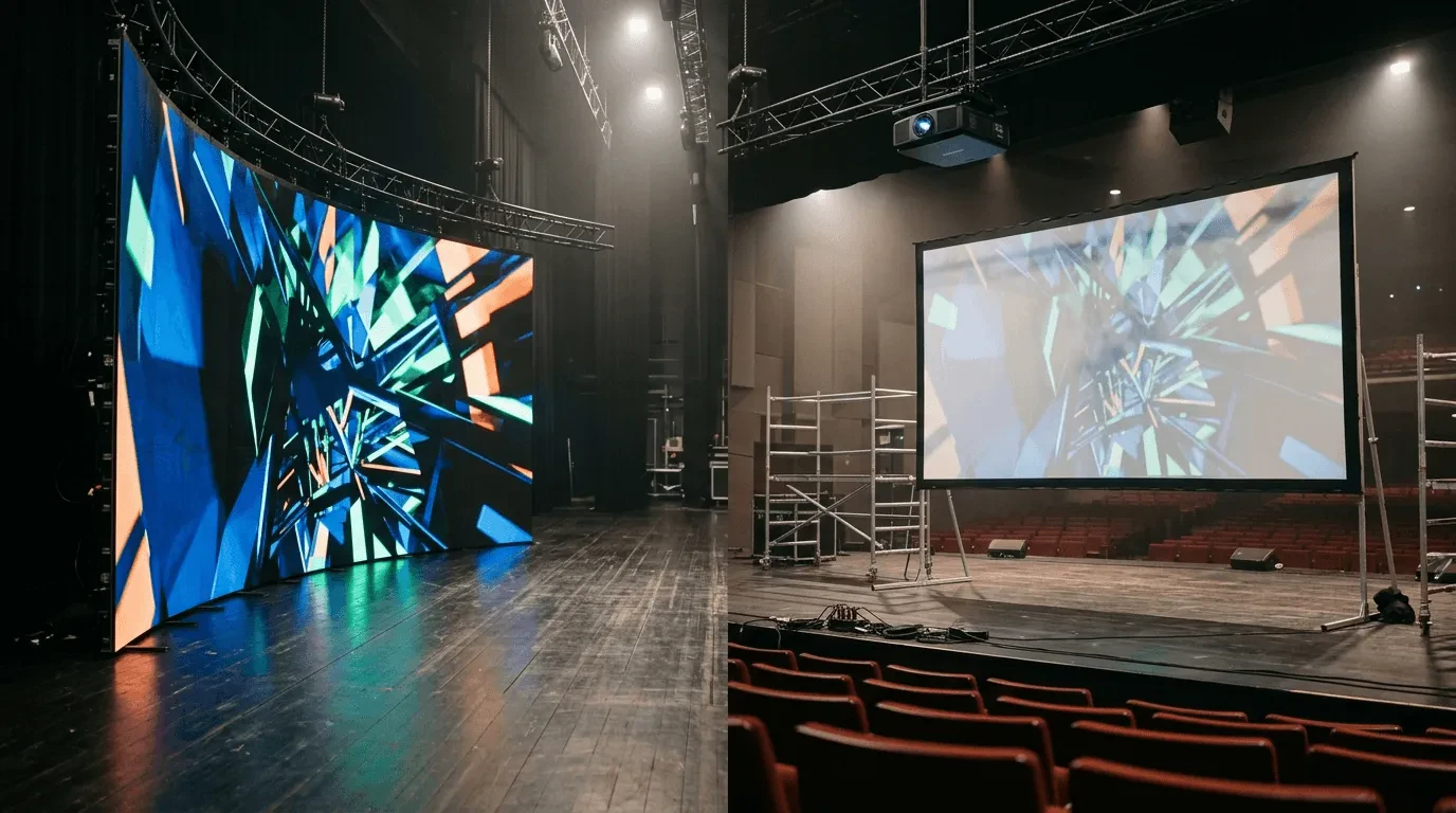 Светодиодные экраны или проекторы: что лучше для оформления сцены