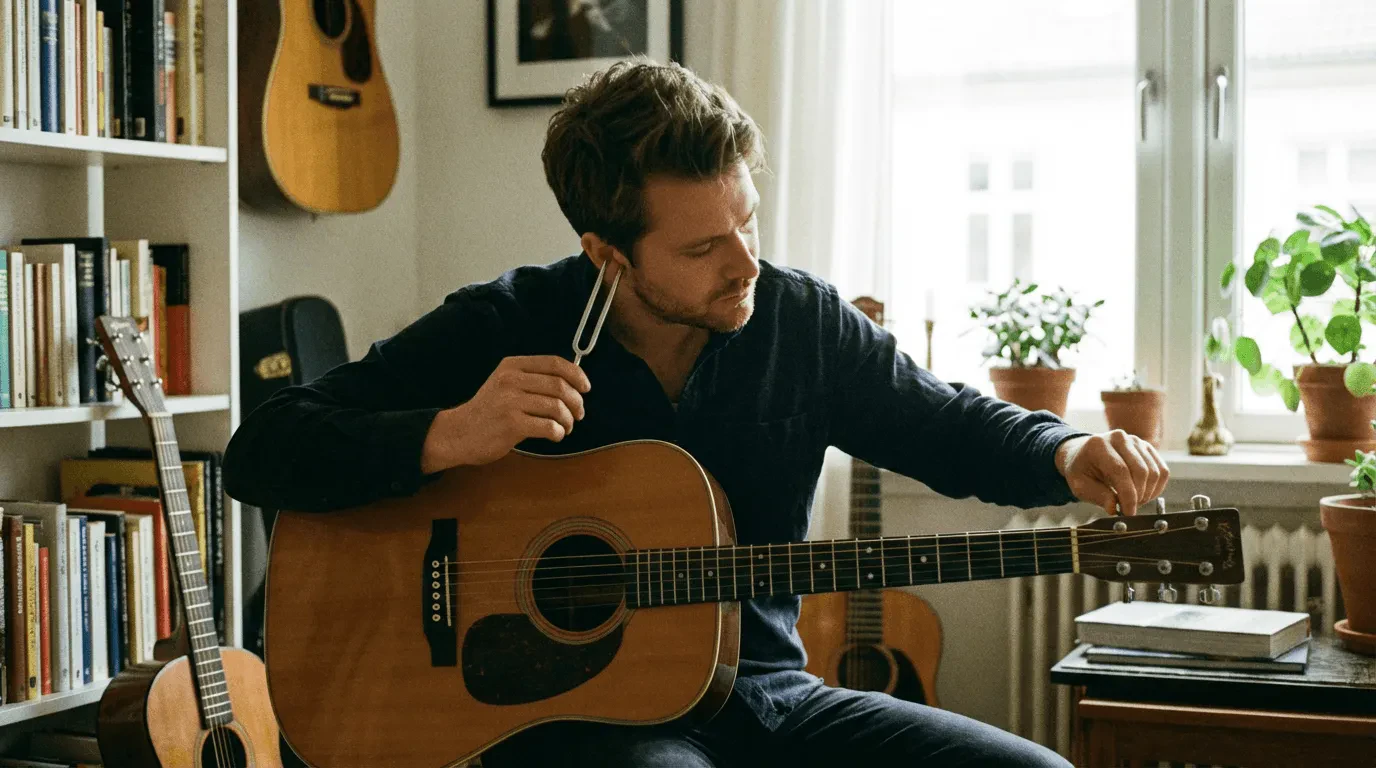 Как настроить гитару без тюнера