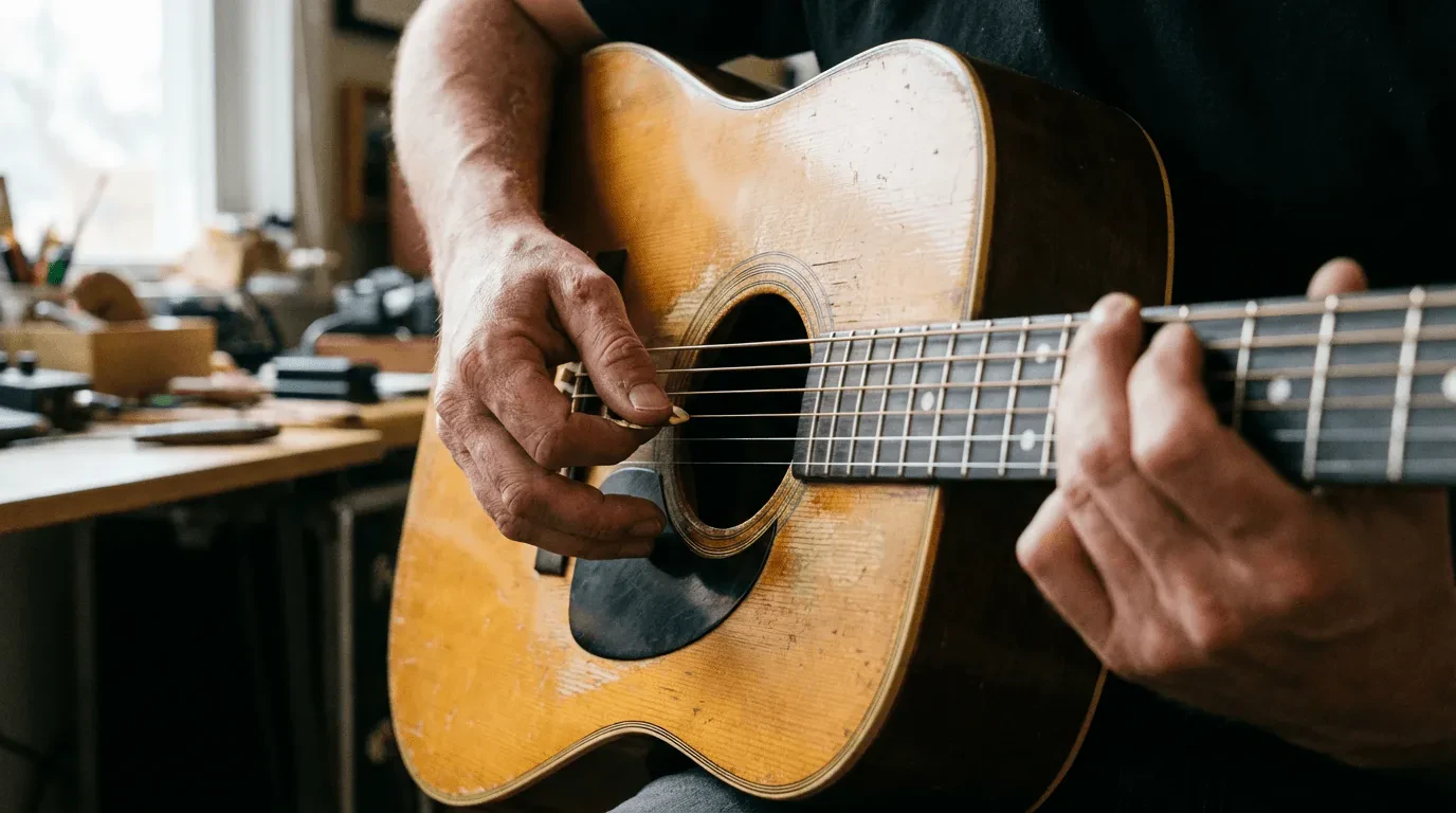 Как играть медиатором на акустической гитаре: техники и ошибки