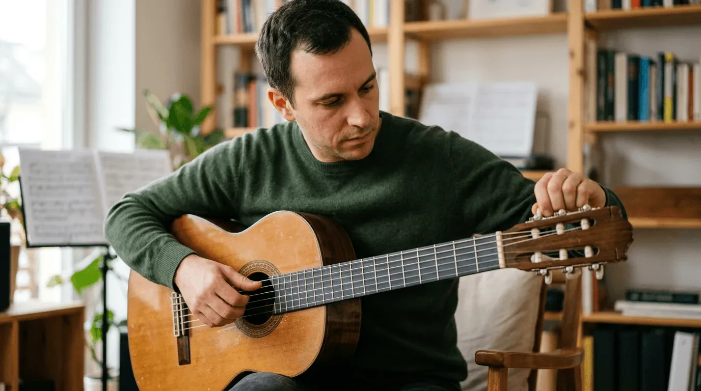 Как настроить классическую гитару