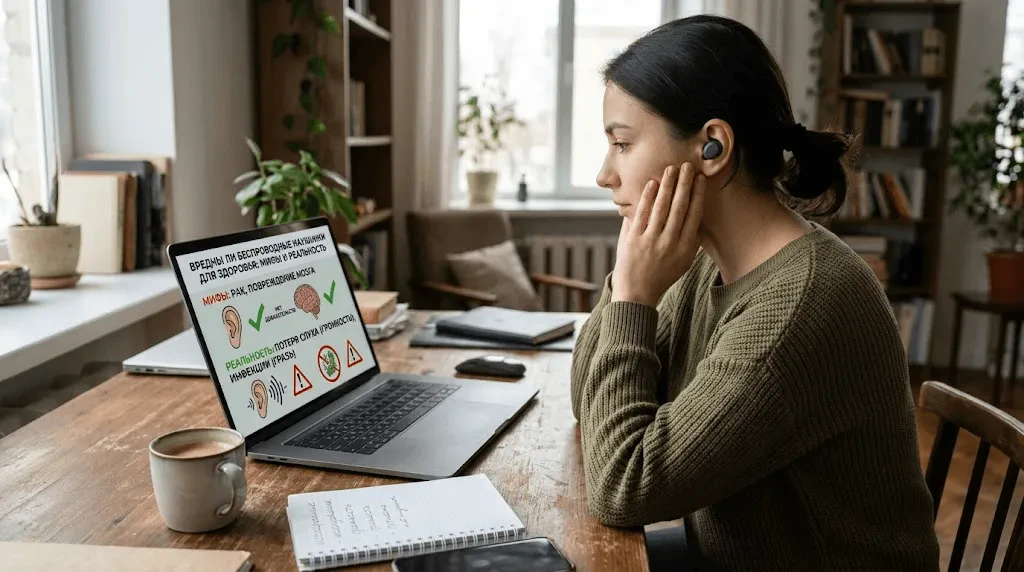 Вредны ли беспроводные наушники для здоровья: мифы и реальность