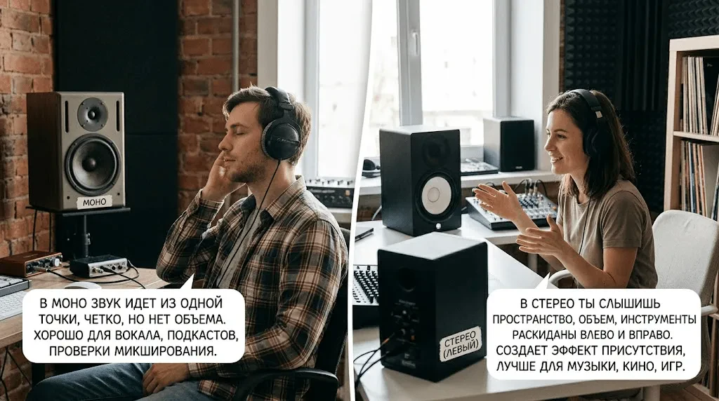 Моно или стерео: в чем разница и что лучше выбрать