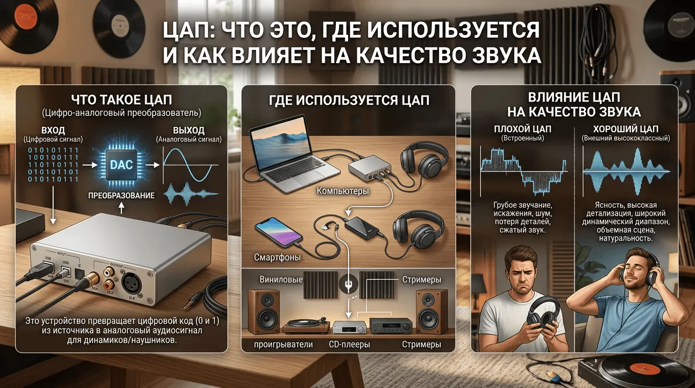 ЦАП: что это, где используется и как влияет на качество звука