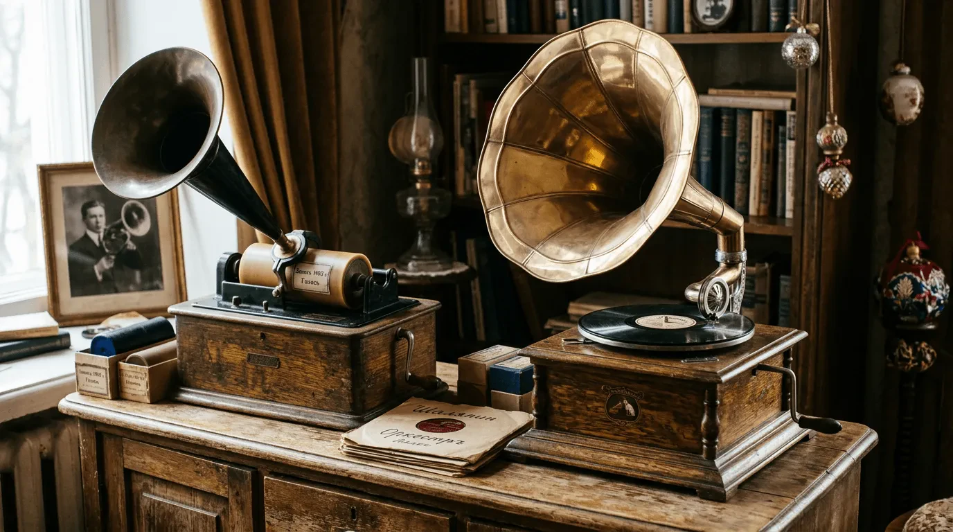 Эпоха механической звукозаписи: фонограф и граммофон
