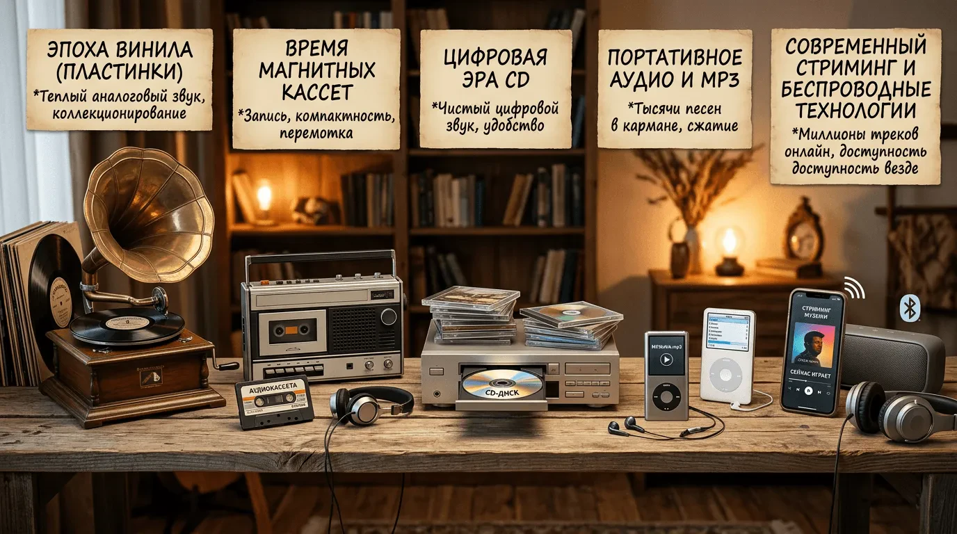 История развития аудиотехники: от пластинок до стриминга
