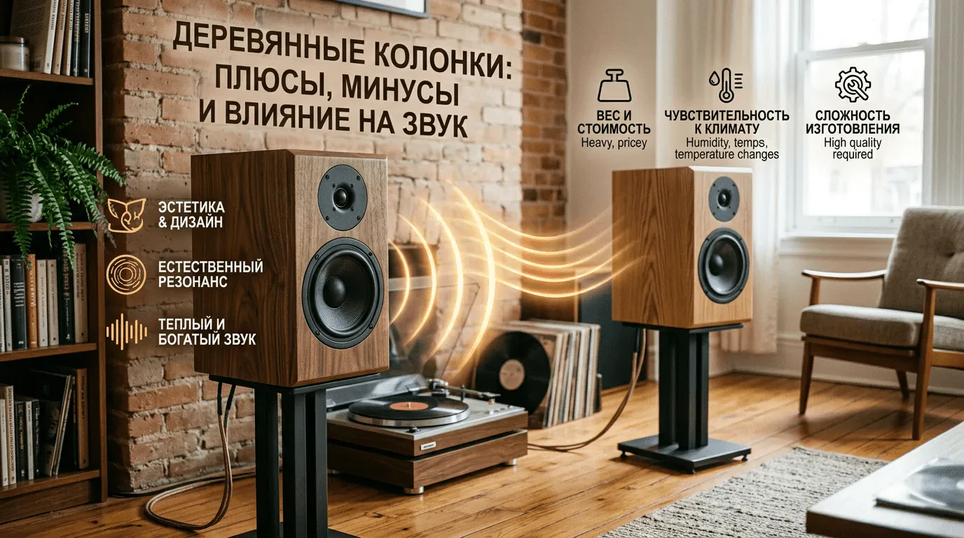 Колонки из дерева: плюсы, минусы и влияние на звучание