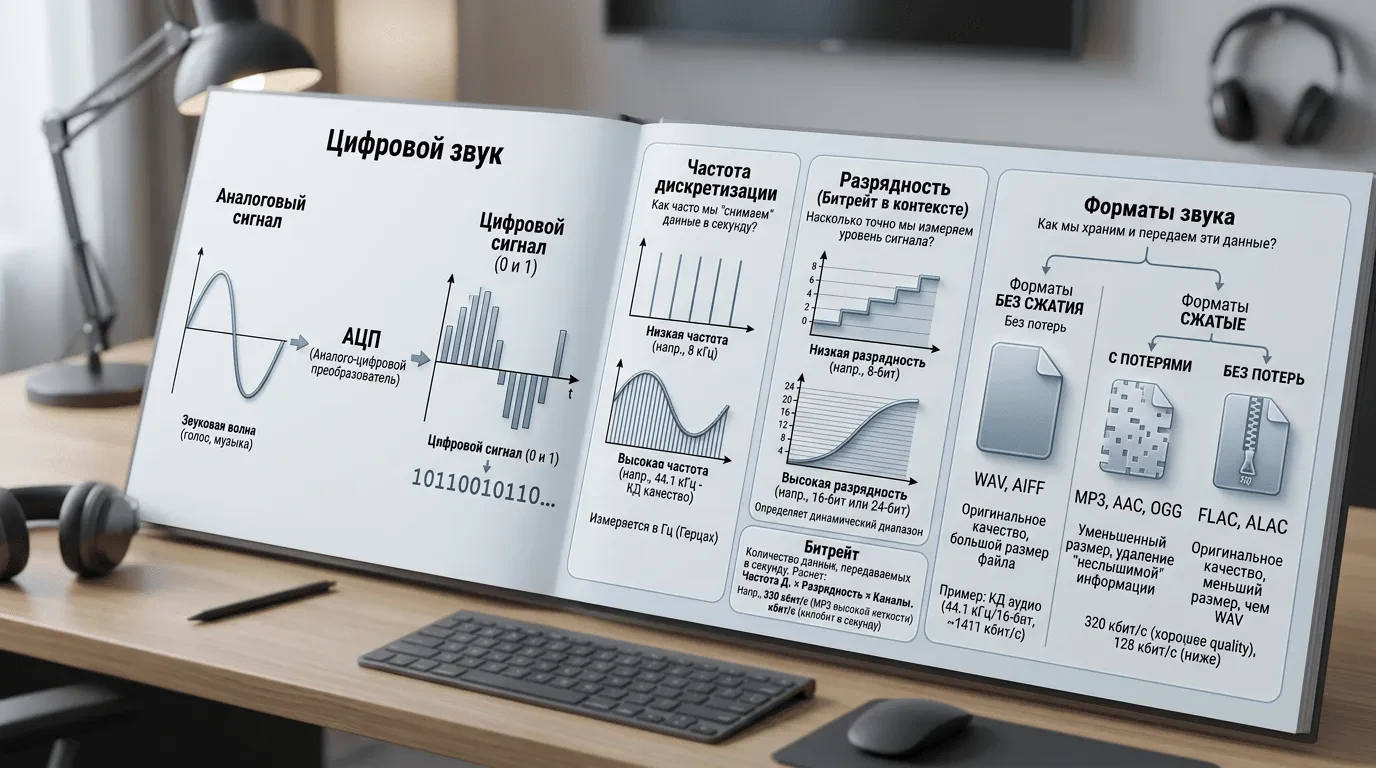 Что такое цифровой звук: частота дискретизации, битрейт и форматы