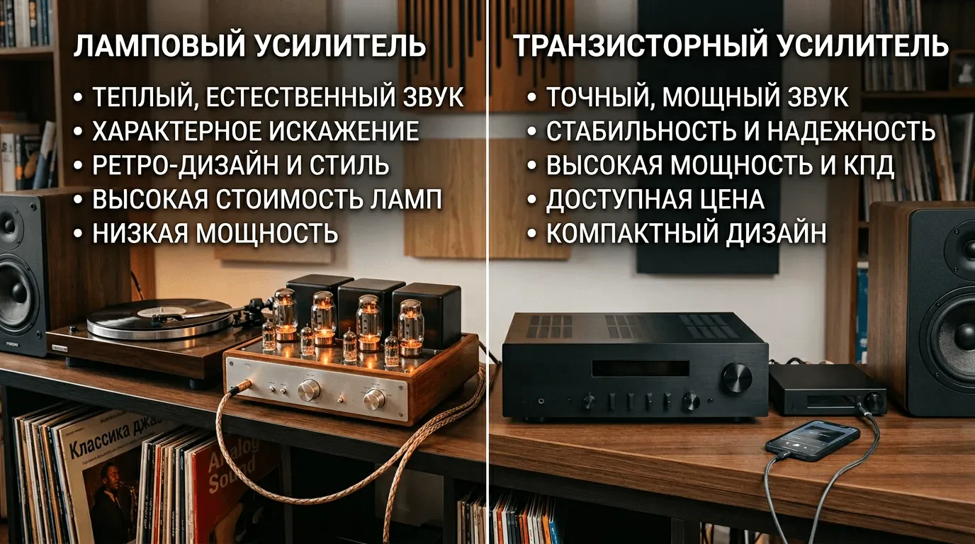 Ламповый или транзисторный усилитель звука: что лучше выбрать и в чем разница