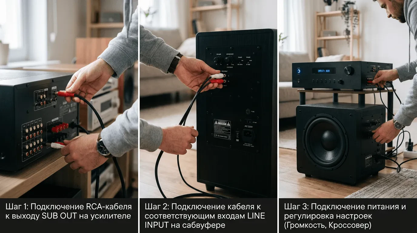 Как подключить сабвуфер к усилителю: пошаговая инструкция