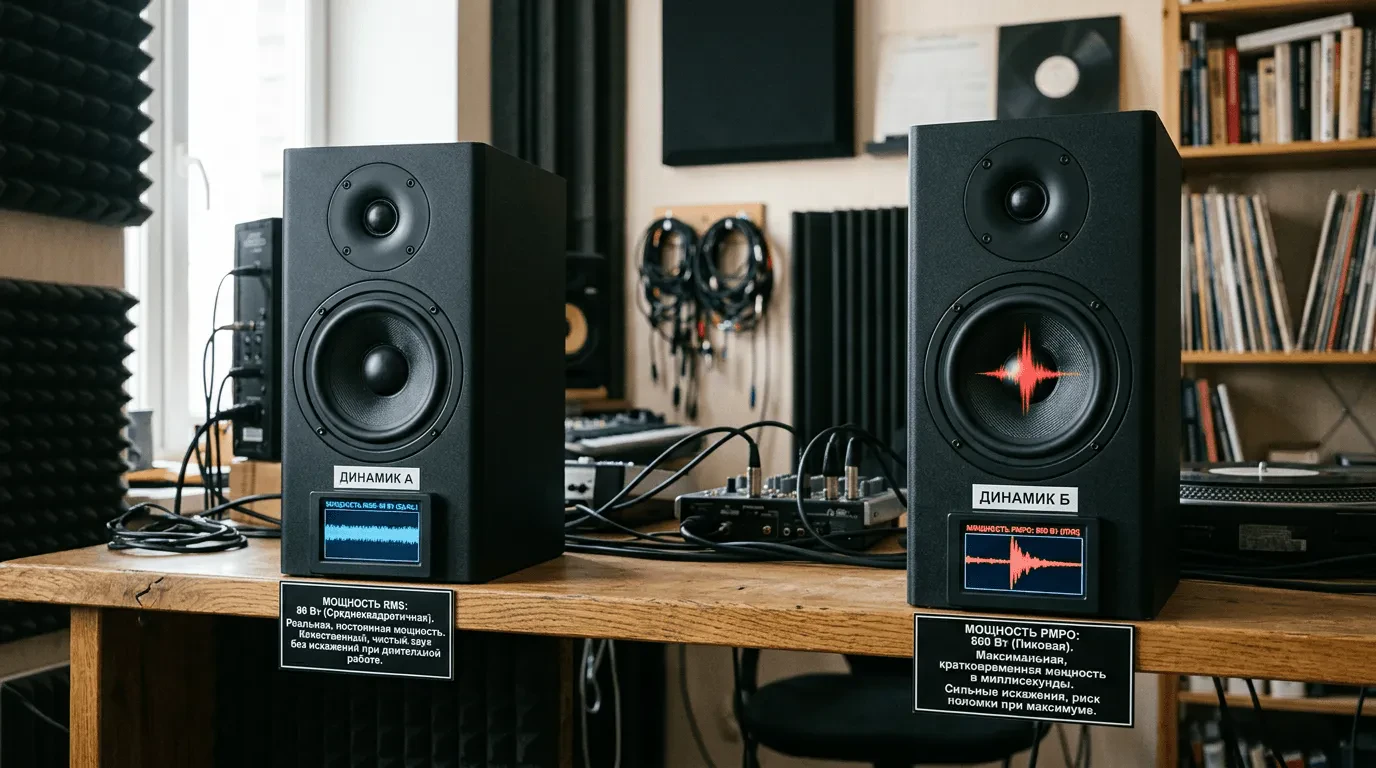 Какая должна быть мощность колонок: что такое RMS и PMPO