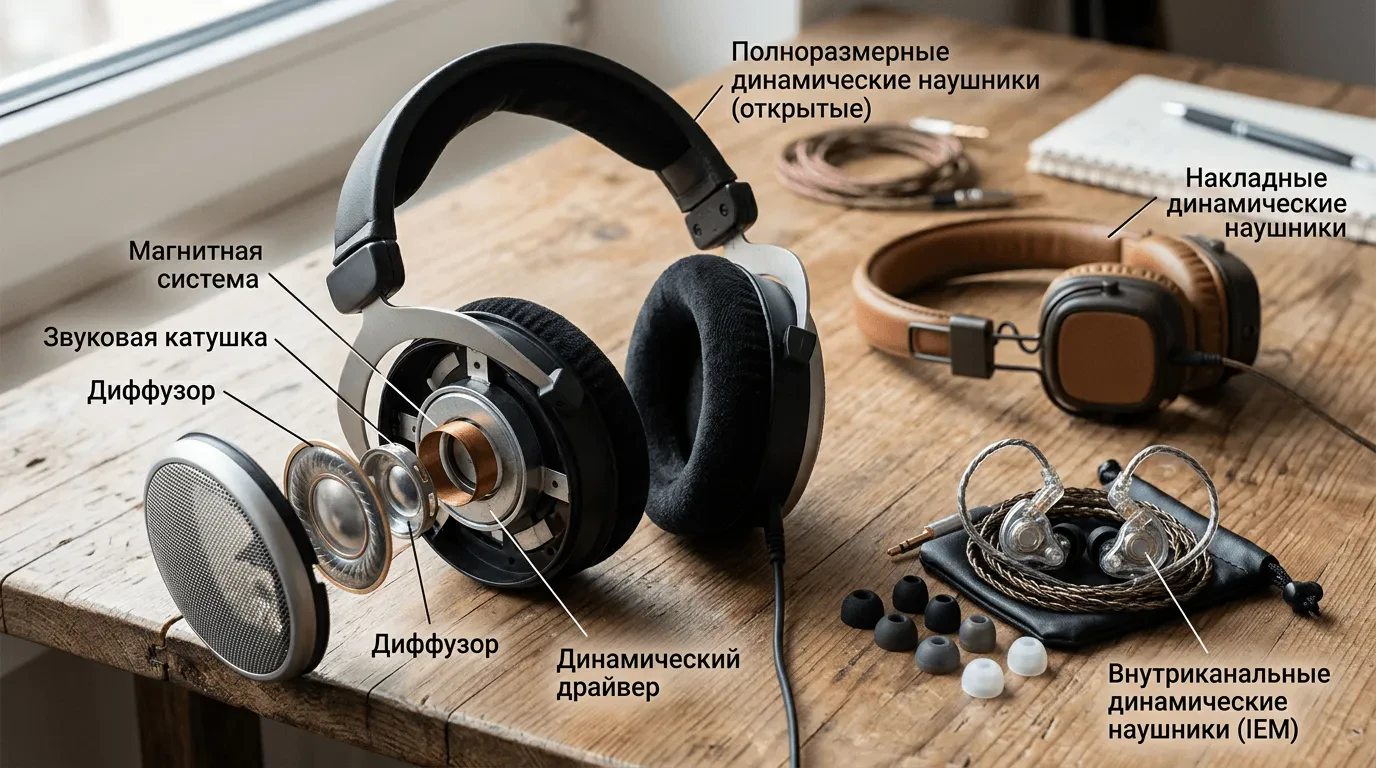 Динамические наушники: что это и какие бывают