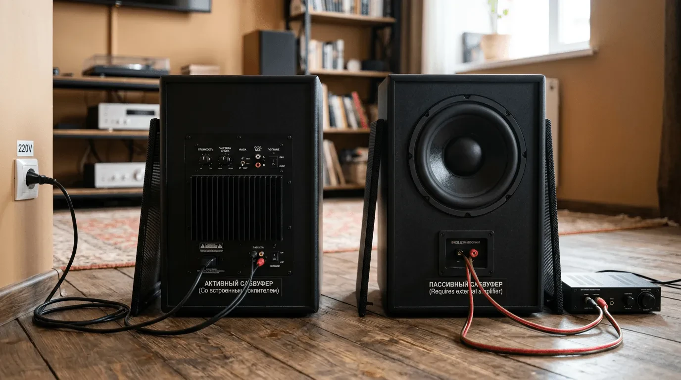 Активный и пассивный сабвуфер: в чём разница