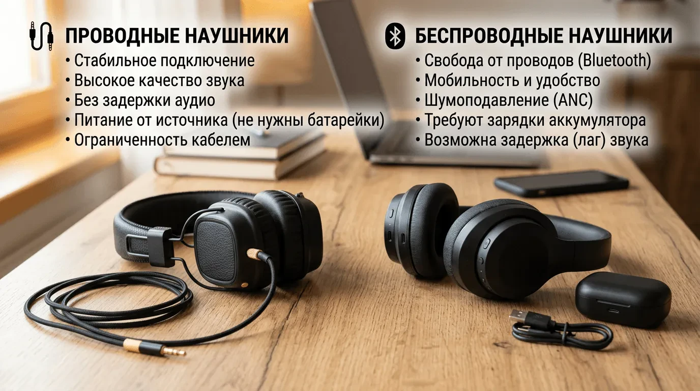 Проводные и беспроводные наушники: чем отличаются и какие лучше выбрать