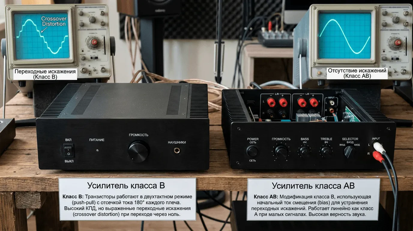 Усилитель класса B и AB