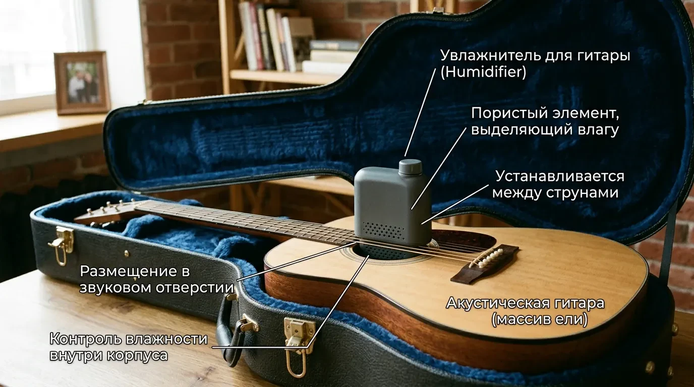 Зачем нужен увлажнитель для гитары