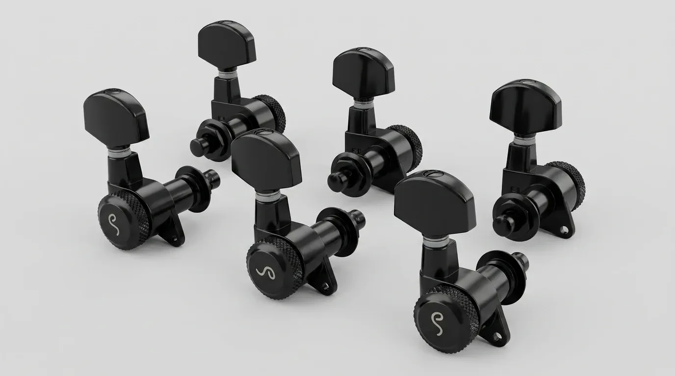 Локовые колки гитарные Schaller M6 Pin Locking 3L3R Black