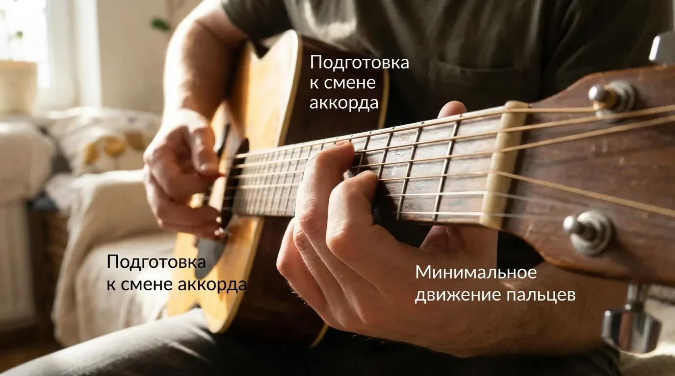 Как быстро переставлять аккорды на гитаре