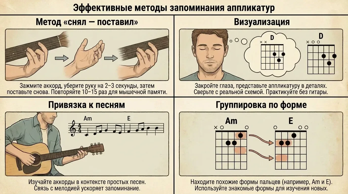 Эффективные методы запоминания аппликатур
