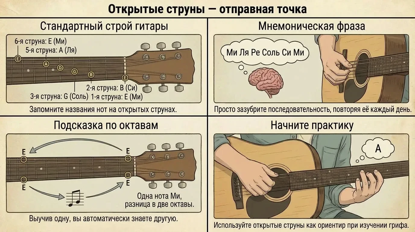 Открытые струны &mdash; отправная точка