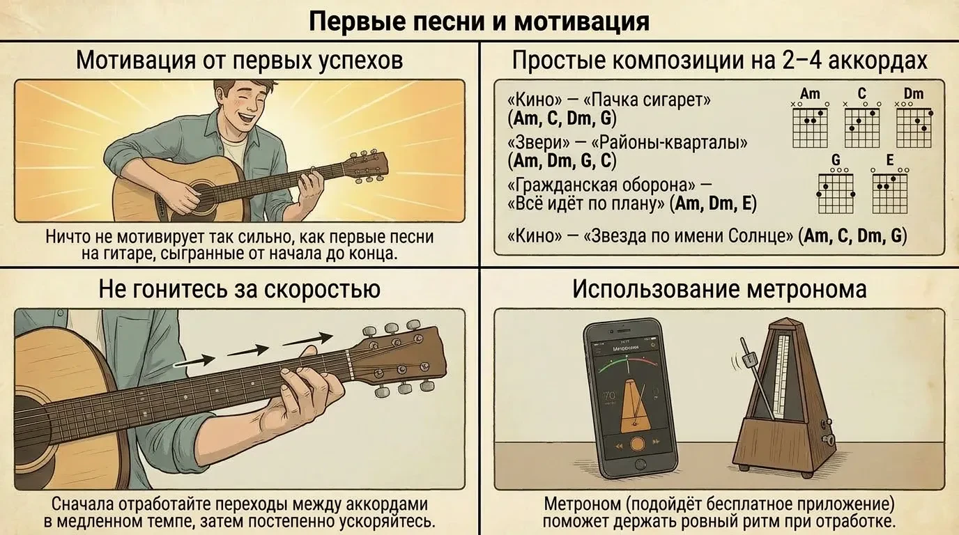 Первые песни и мотивация Первые песни и мотивация