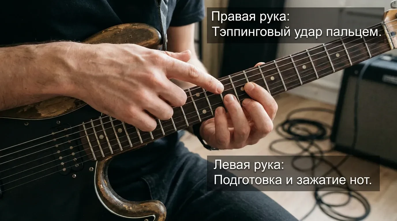 Как играть тэппингом на гитаре Как играть тэппингом на гитаре