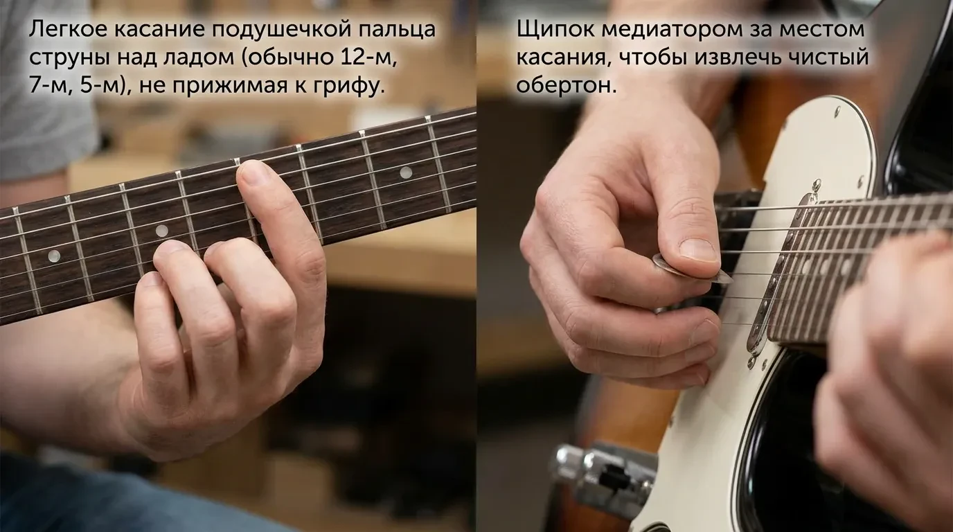 Как играть флажолеты на гитаре Как играть флажолеты на гитаре