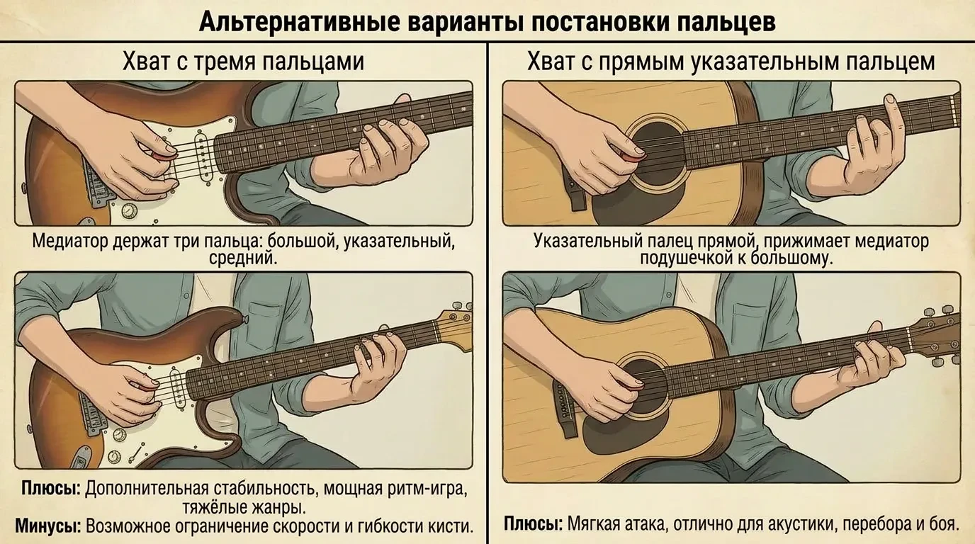 Альтернативные варианты постановки пальцев Альтернативные варианты постановки пальцев