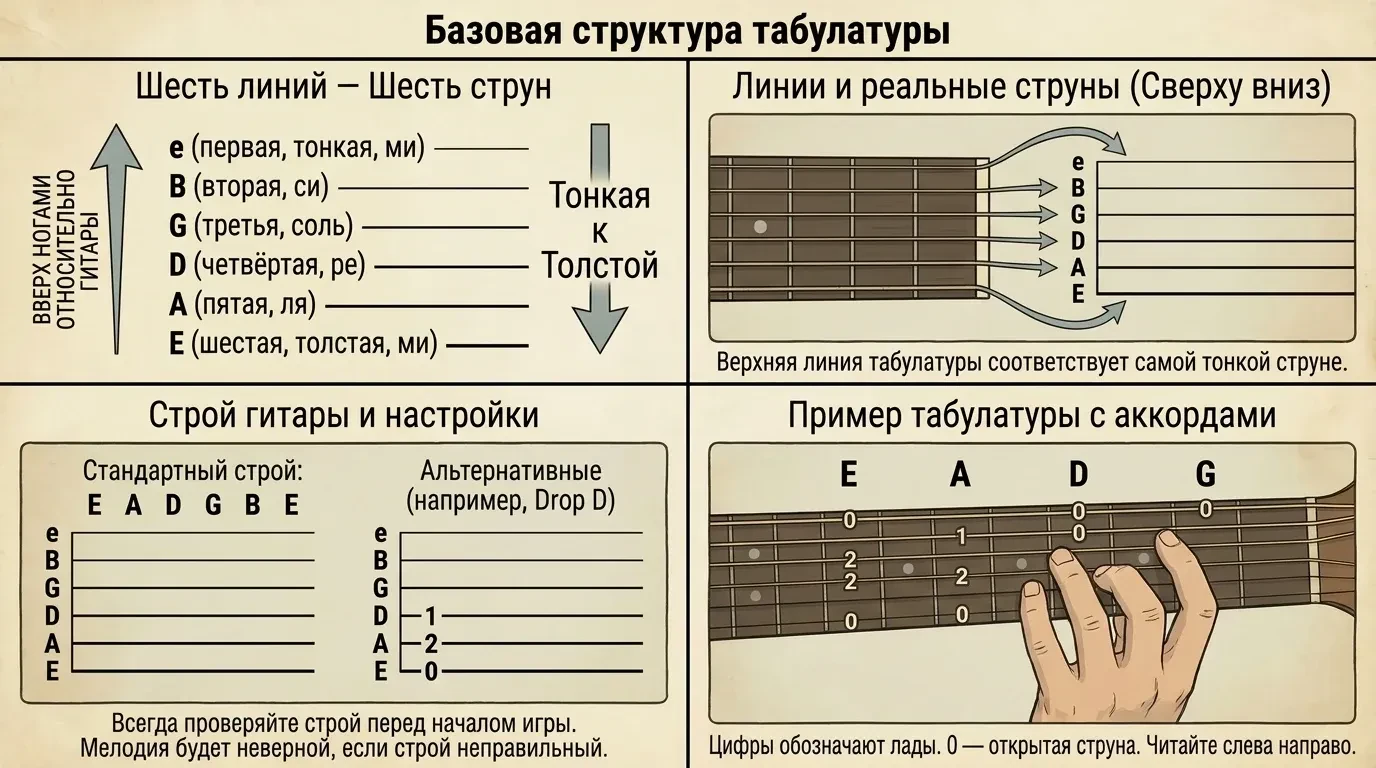 Базовая структура табулатуры