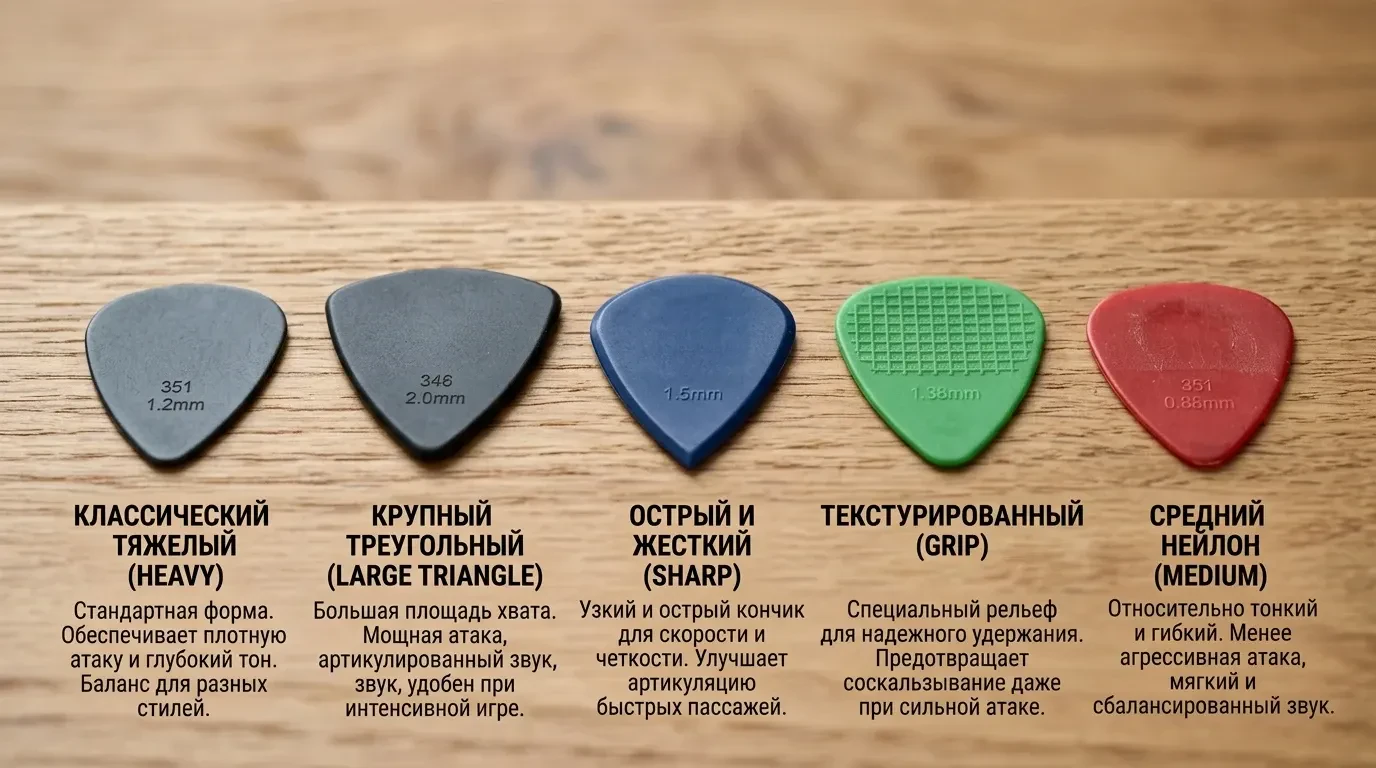 Какой медиатор выбрать для бас-гитары Какой медиатор выбрать для бас-гитары
