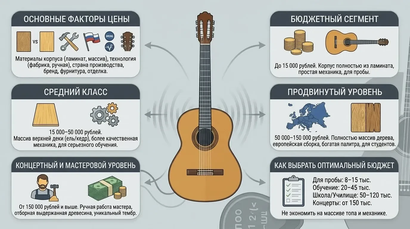 Сколько стоит хорошая классическая гитара Сколько стоит хорошая классическая гитара