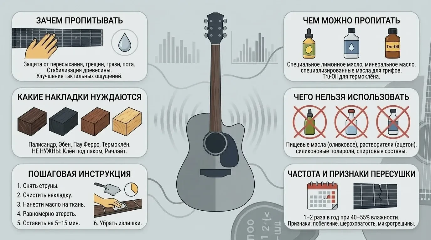 Чем пропитывать накладку грифа гитары Чем пропитывать накладку грифа гитары