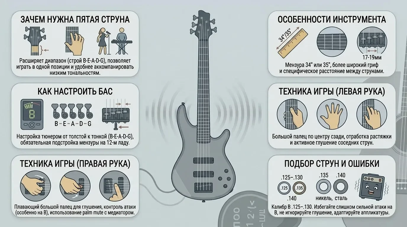 Как играть на 5 струнах Как играть на 5 струнах