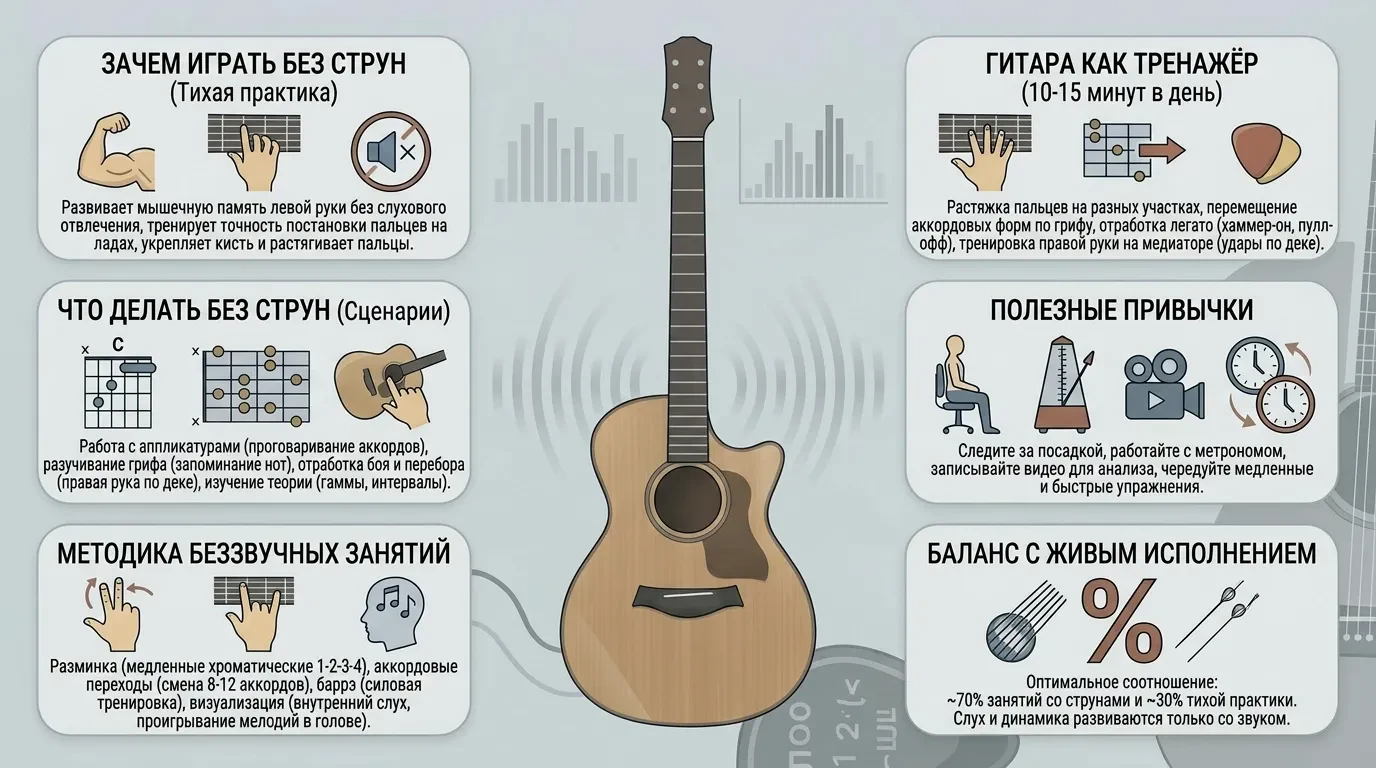 Как играть на гитаре без струн