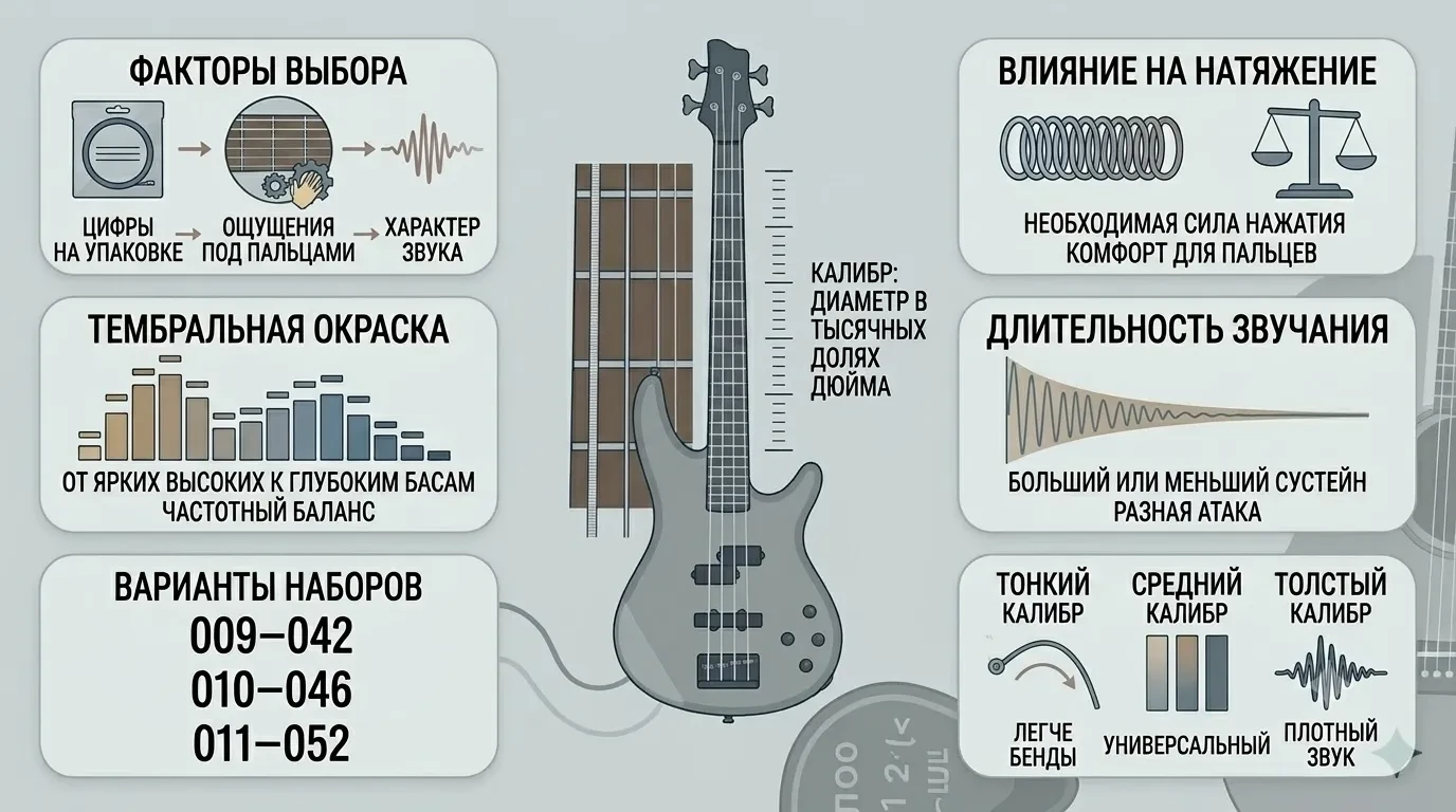 Как понять калибр струн на гитаре Как понять калибр струн на гитаре
