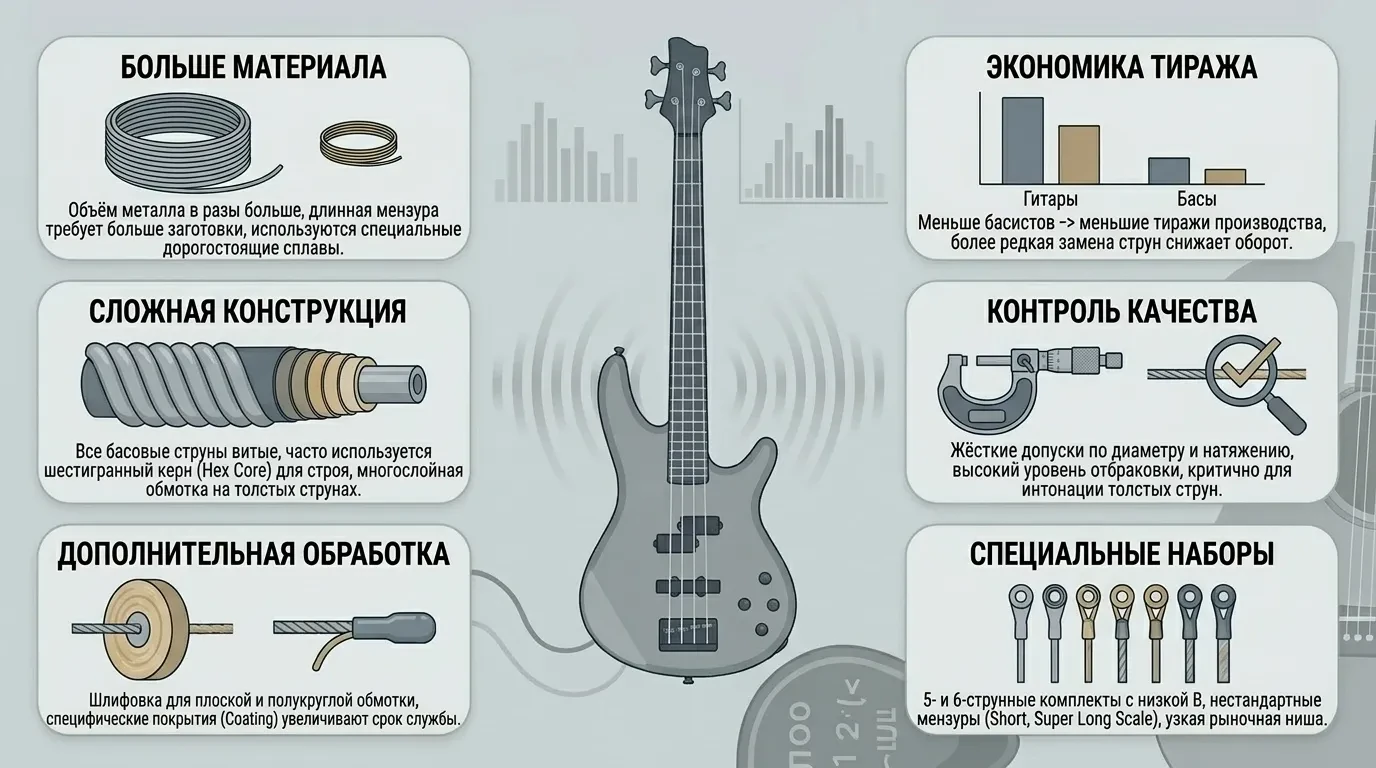 Почему струны для баса дороже Почему струны для баса дороже