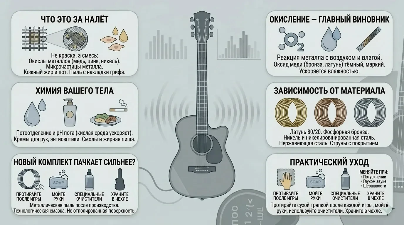 Почему струны пачкают пальцы Почему струны пачкают пальцы