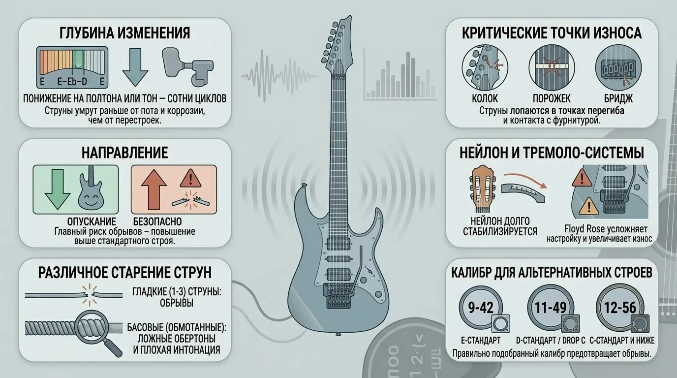Сколько раз можно менять строй на гитарных струнах Сколько раз можно менять строй на гитарных струнах