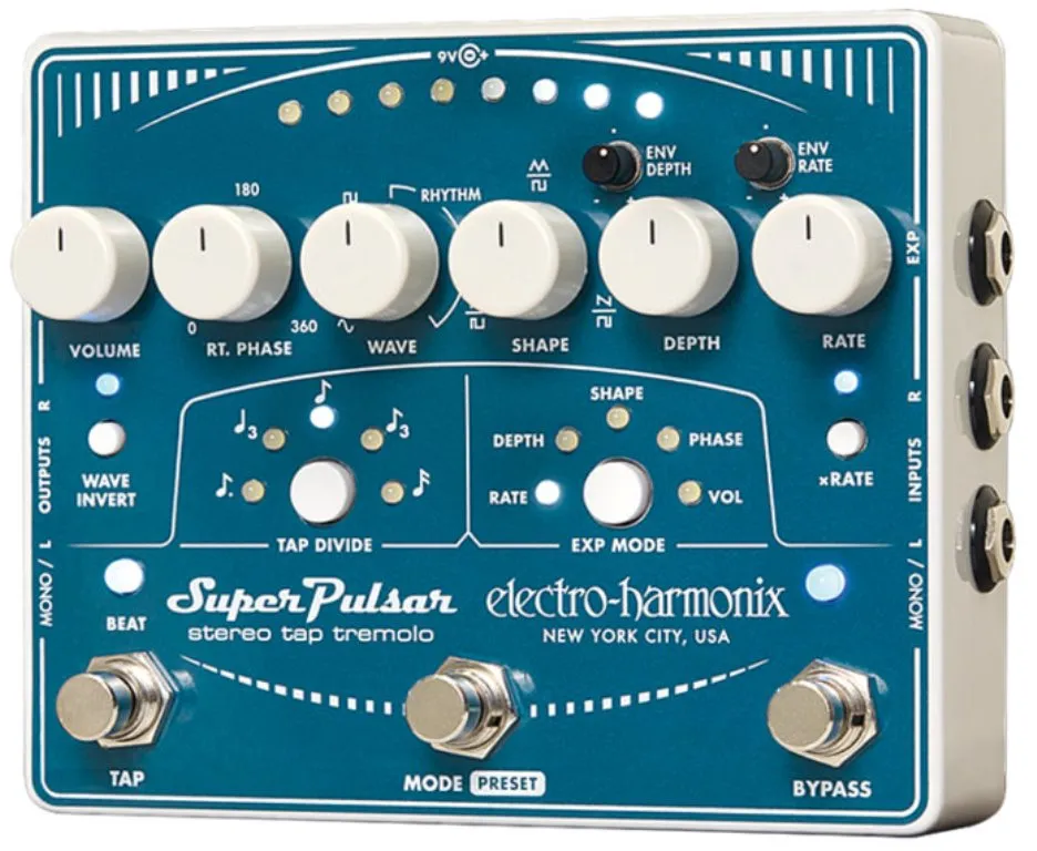 Electro-Harmonix Super Pulsar Stereo Tap Tremolo