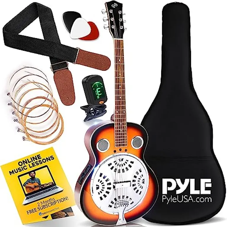 Pyle Resophonic Acoustic-Electric Guitar