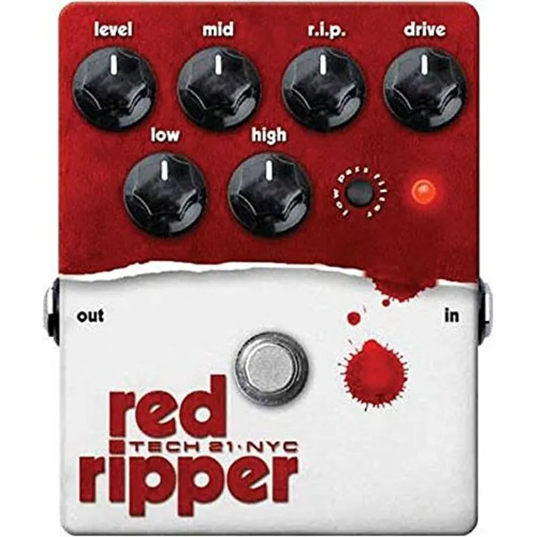 Tech 21 RIP Red Ripper Bass Distortion Effect Pedal