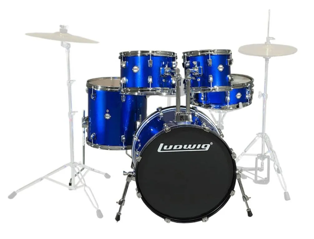 Ludwig Junior 5 Piece Drum Set With Cymbal