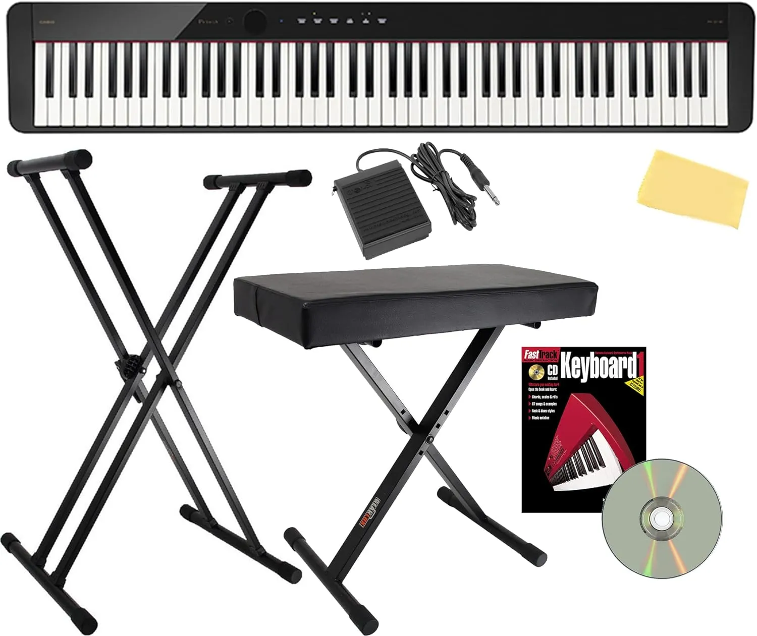 Casio Privia PX-S1100 88-Key Slim Digital Console Piano Bundle