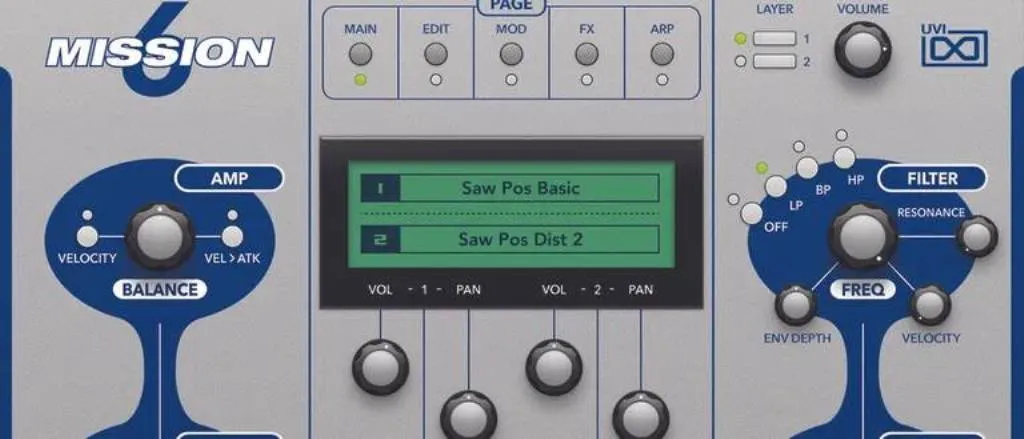 Синтезатор UVI Mission 6