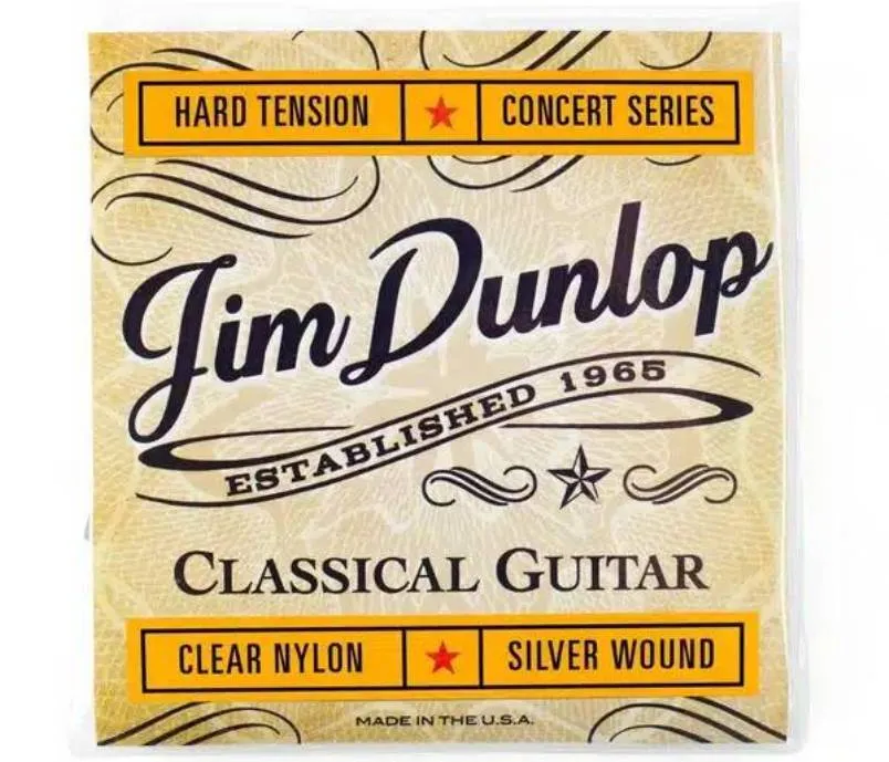 Струны DUNLOP NYLON CLASSICAL CONCERT GUITAR STRINGS HARD TENSION