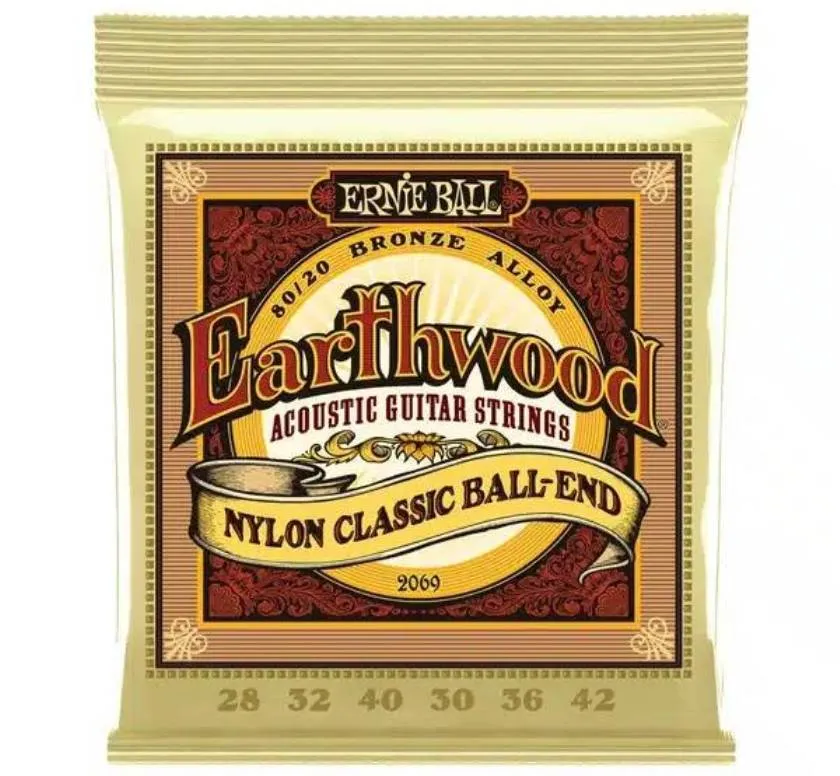 Струны ERNIE BALL EARTHWOOD 2069 NYLON FOLK BALL-END SET