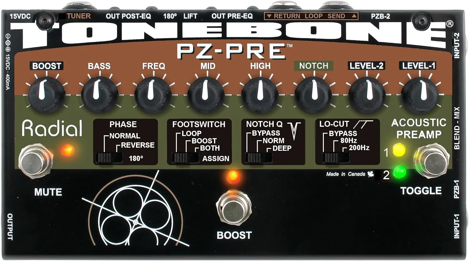 Предусилитель Radial Tonebone PZ-Pre Acoustic Preamp