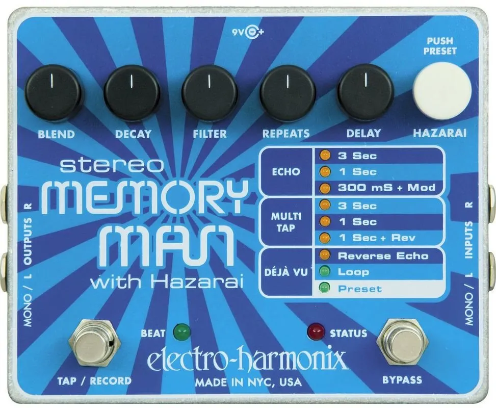 Педаль Electro-Harmonix Stereo Memory Man with Hazarai