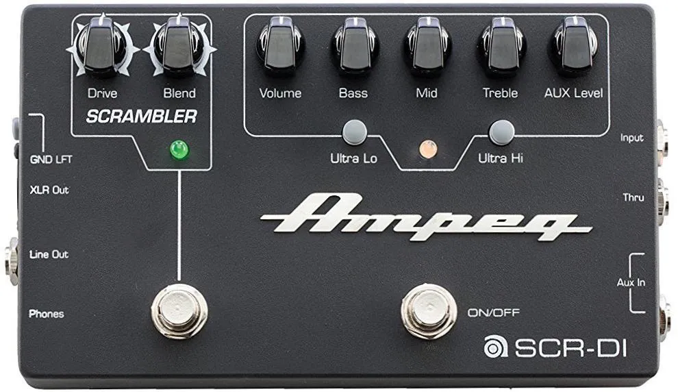 Педаль Ampeg SCRDI Bass DI Preamp with Scrambler Overdrive