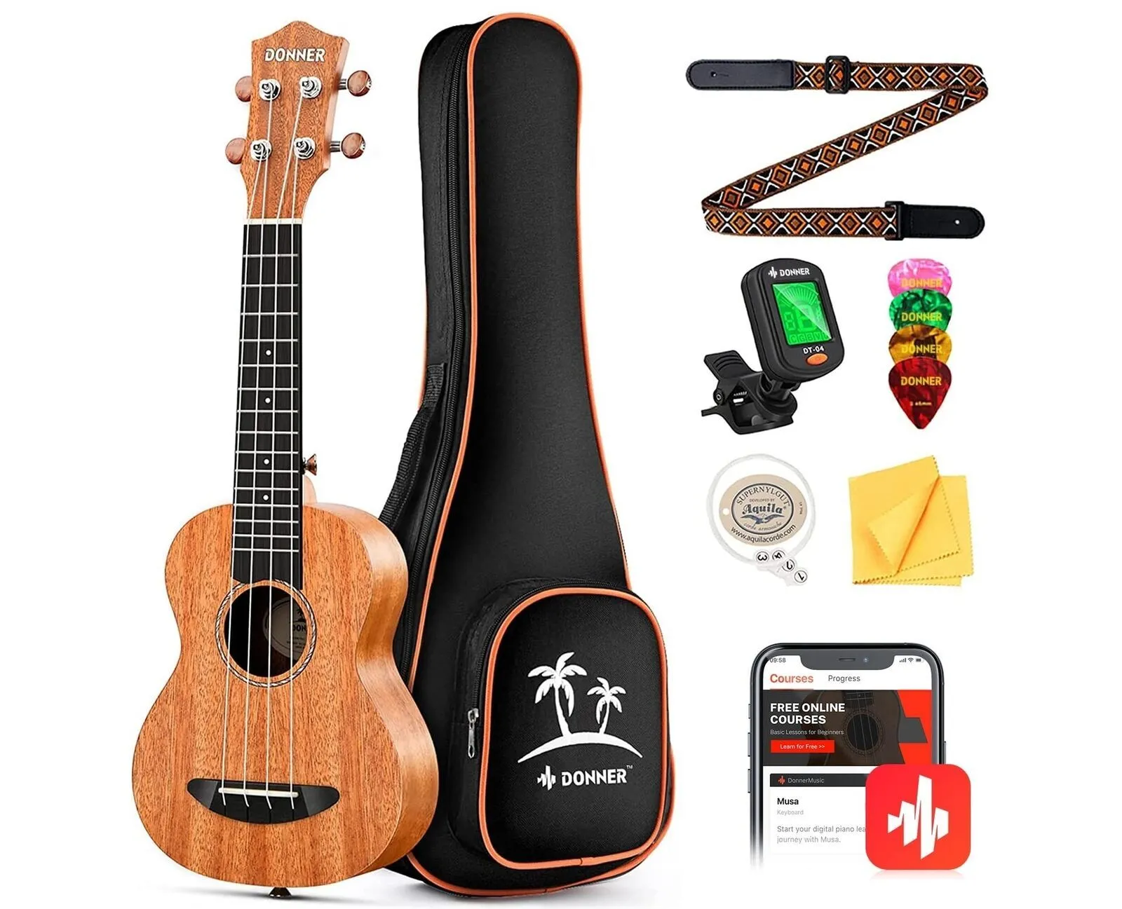 Укулеле Donner DUC-1 Concert Ukulele Bundle